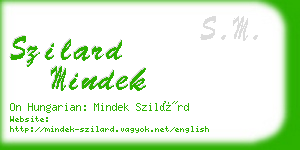 szilard mindek business card